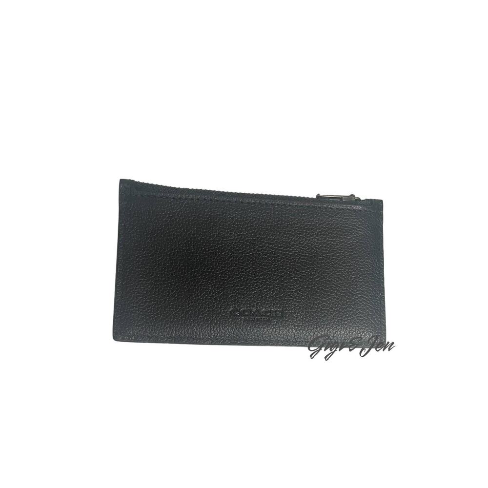 Coach Zip Card Case Black